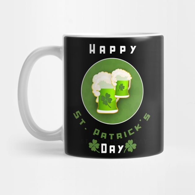 Happy St. Patrick's Day Green Beer Shamrocks Four Leaf Clover Irish Party by TLSDesigns